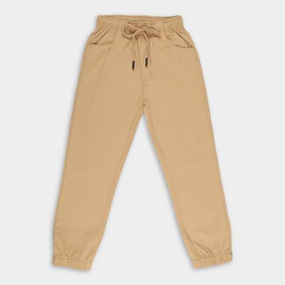 Boys' Beige Regular Fit Jogger Trousers