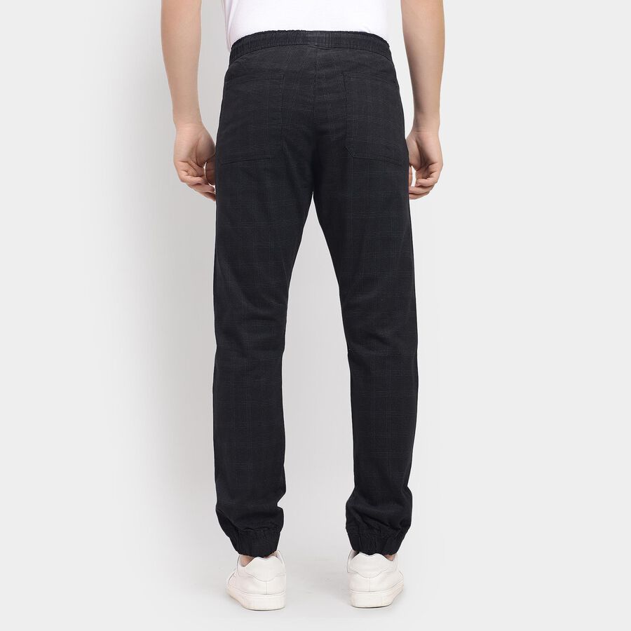 Men's Slim Fit Casual Trousers , Black, large image number null