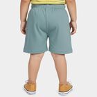 Infants' Blue Regular Fit Solid Half Pant, टील ब्लू, small