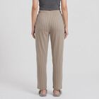 Women's Grey Straight Fit Striped Lounge Pyjama, हल्का ग्रे, small