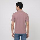 Men's Pink Polo Neck Polo T-Shirt, गुलाबी, small