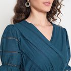 Ladies' 100% Cotton Dress, टील ब्लू, small image number null