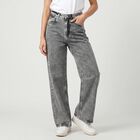 Women's Grey Washed Jeans, Light Grey, small