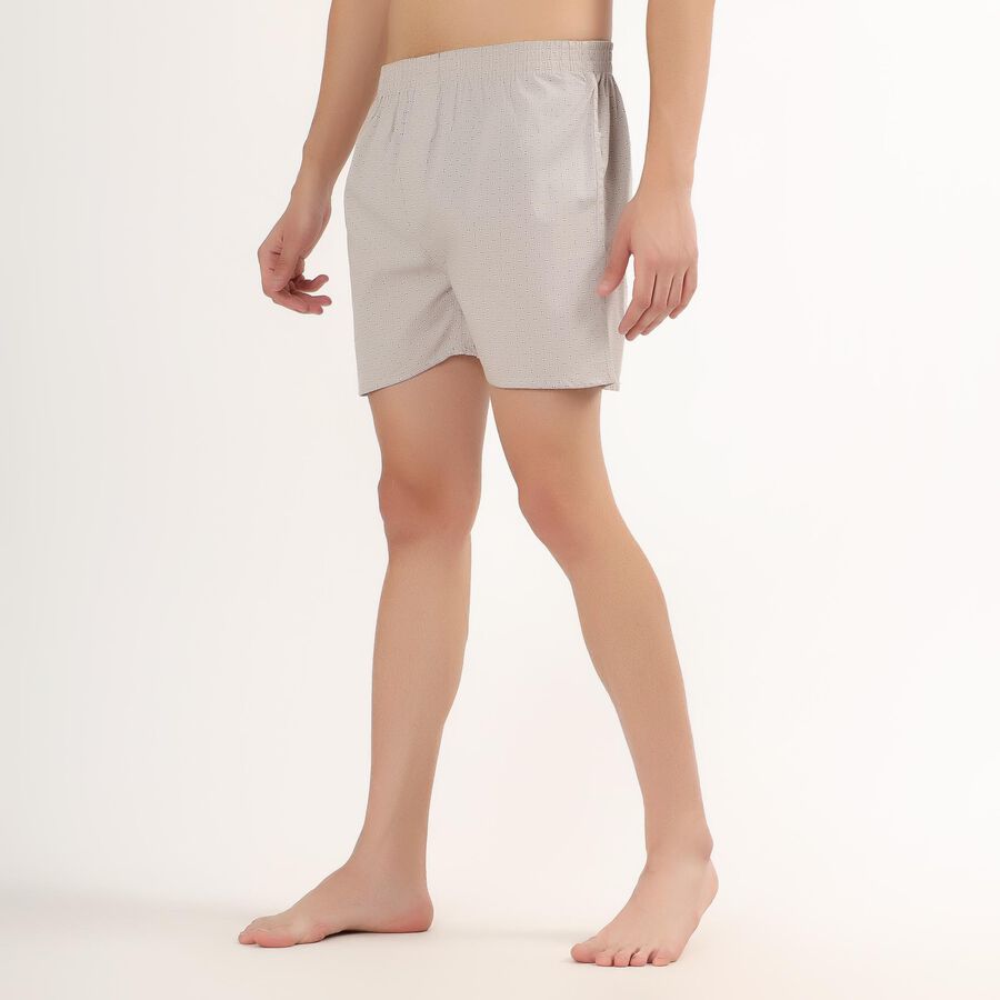 Men's 100% Cotton Inner Elastic Boxers , Light Grey, large image number null