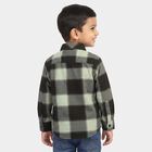 Boys Olive Green Cotton Long Sleeve Collared Shirt, Olive, small