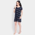 Ladies' Cotton Nighty , नेवी ब्लू, small image number null