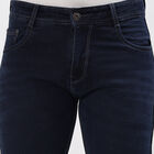 Men's Slim Fit Jeans , गहरा नीला, small image number null