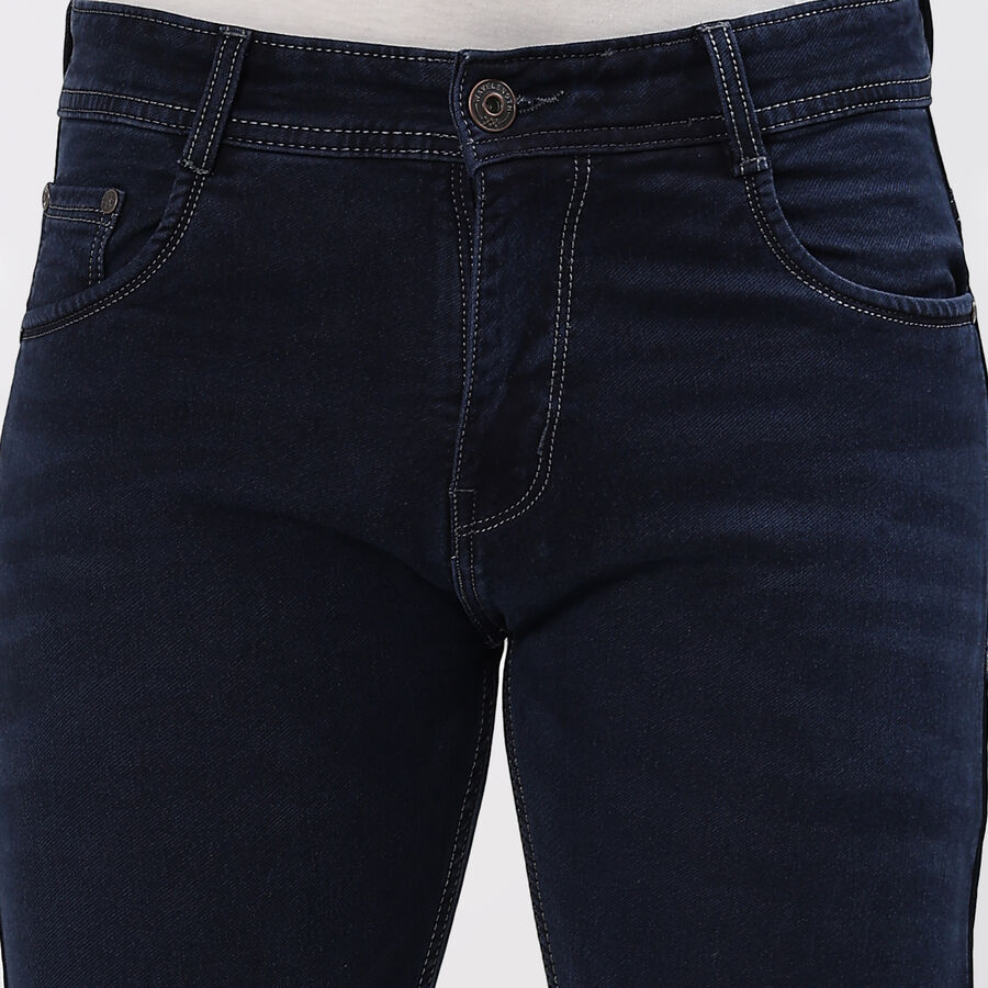 Men's Slim Fit Jeans , गहरा नीला, large image number null