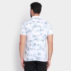 Men's 100% Cotton Collared Half Sleeves T-Shirt, हल्का नीला, small