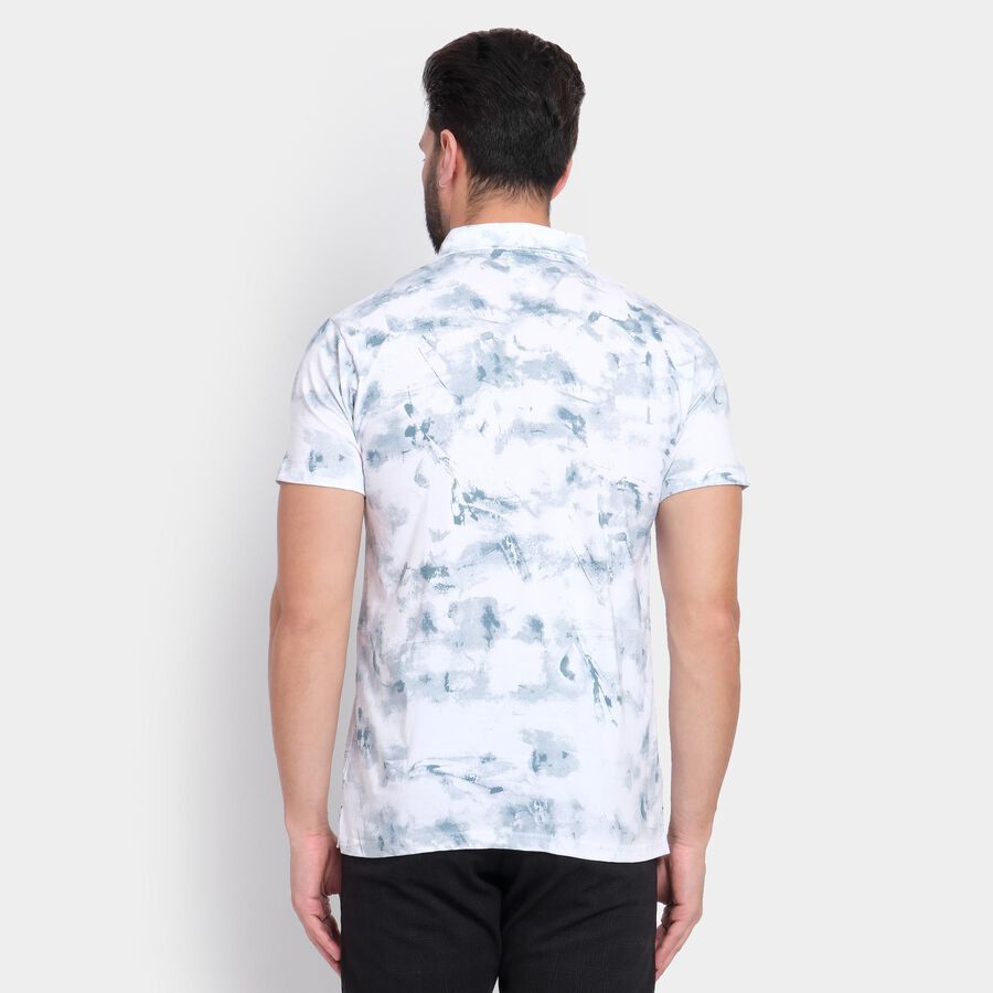 Men's 100% Cotton Collared Half Sleeves T-Shirt, हल्का नीला, large