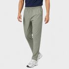 Men's Grey Slim Fit Solid Track Pants, Light Grey, small