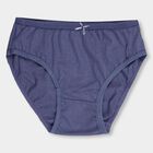 Girls' Muted Dusty Pink And Deep Midnight Blue V-Cut Printed And Solid Panty, Dark Blue, small image number null