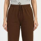 Women's Brown Regular Fit Solid Track Pants, Brown, small
