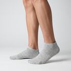 Men's Ankle Length Regular Fit Solid Pack of 3 Socks ( Black, Grey, White ), काला, small