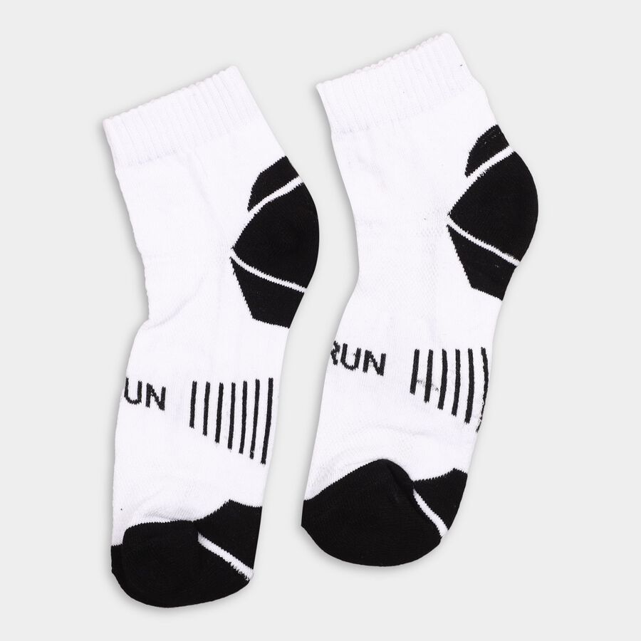 Men's Socks (Pack of 3), White, large