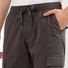 Men's Slim Fit Casual Trousers, Dark Grey, small