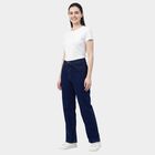 Women's Blue Skinny Fit Washed Jeans, Mid Blue, small