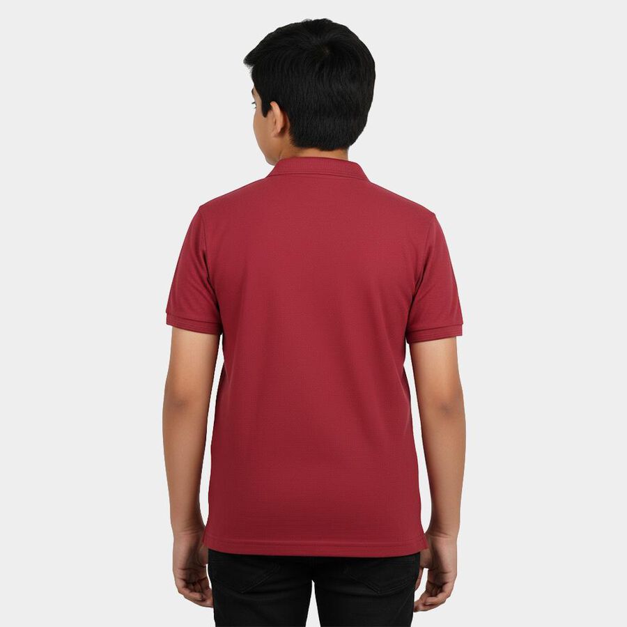 Boys Pink Crew Neck Casual Boys T-Shirt, गुलाबी, large