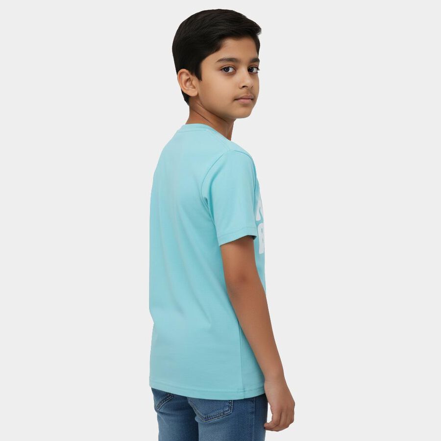 Boys' Half Sleeves T-Shirt, एक्वा, large image number null