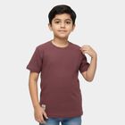 Boys' Soft Rose Pink Crew Neck Graphic Printed Half Sleeves T-Shirt, गुलाबी, small