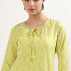 Ladies' Kurta, हल्का हरा, small image number null