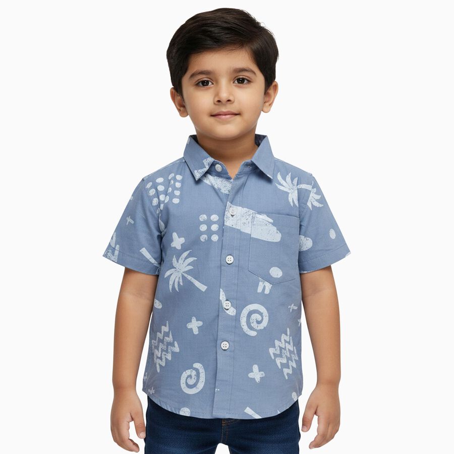 Boys' Casual Shirt, हल्का नीला, large image number null