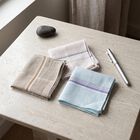 Men's Khaki Striped Pack of 3 Handkerchief, खाकी, small