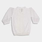 Girls' T-Shirt , ऑफ व्हाइट, small