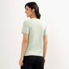 Women's Light Sage Green Round Neck T-Shirt, Light Green, small image number null