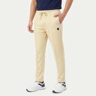 Men's Beige Slim Fit Solid Track Pants, Beige, small