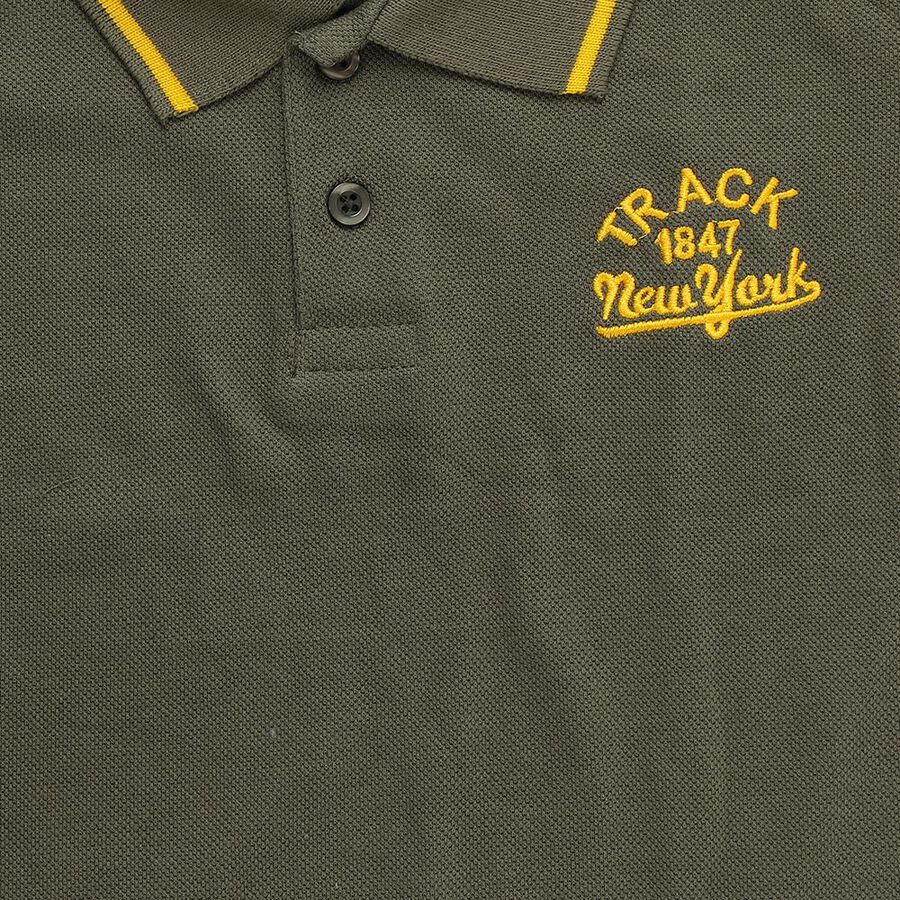 Boys' Half Sleeves T-Shirt, Olive, large