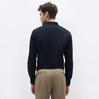 Men's Jet Black Cotton Spread Collar Formal Shirt, काला, small image number null