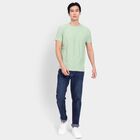 Men's Round Neck Half Sleeves T-Shirt, Light Green, small image number null