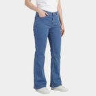Women's Blue Slim Fit High-Rise Jeans, Mid Blue, small