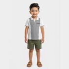 Boys White Cotton Round Neck Casual Half Sleeve T-Shirt, White, small