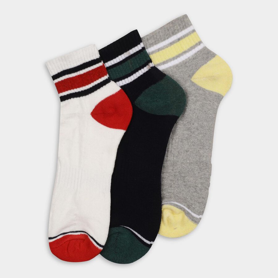 Men's Socks (Pack of 3), नेवी ब्लू, large