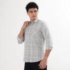 Men's 100% Cotton Casual Shirt , Light Grey, small image number null