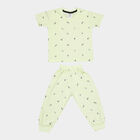 Boys Cotton Night Suit, Light Green, small image number null