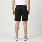 Men's Black Regular Fit Athletic Bermuda Shorts, काला, small