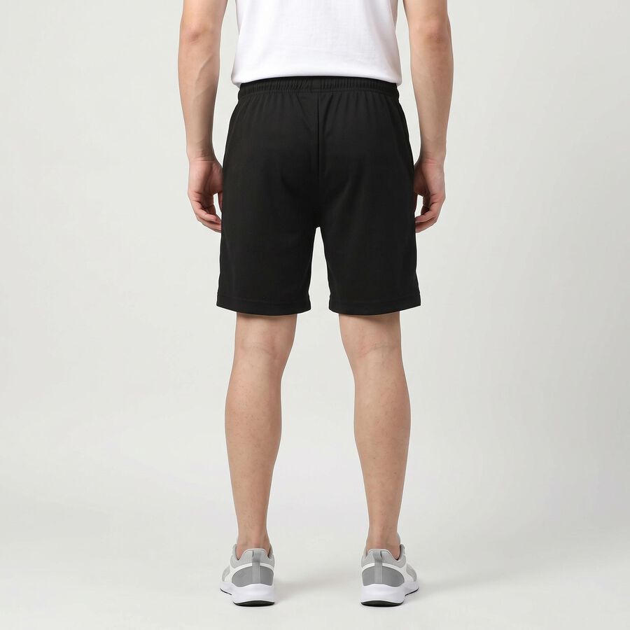 Men's Black Regular Fit Athletic Bermuda Shorts, काला, large