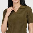 Women's Olive Green Top, Olive, small