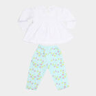 Infants Cotton Round Neck Hipster Set, Aqua, small image number null