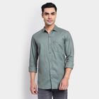 Men's 100% Cotton Casual Shirt , Olive, small image number null