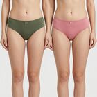Women's Pink Regular Fit Solid Brief Panty, चुनिंदा, small