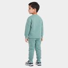 Boys Mint Green Crew Neck Textured Baba Suit, हल्का हरा, small