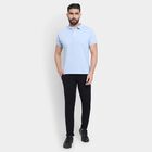 Men's Collared Half Sleeves T-Shirt, Light Blue, small image number null