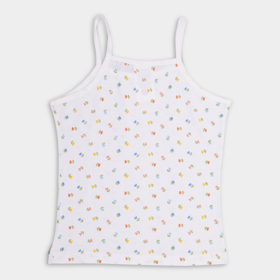Girls' 100% Cotton Vest (Pack of 2), White, large image number null