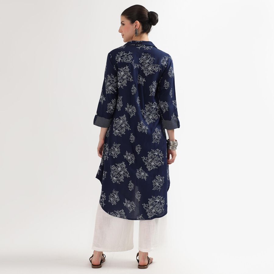 Ladies' Kurta, Dark Blue, large image number null