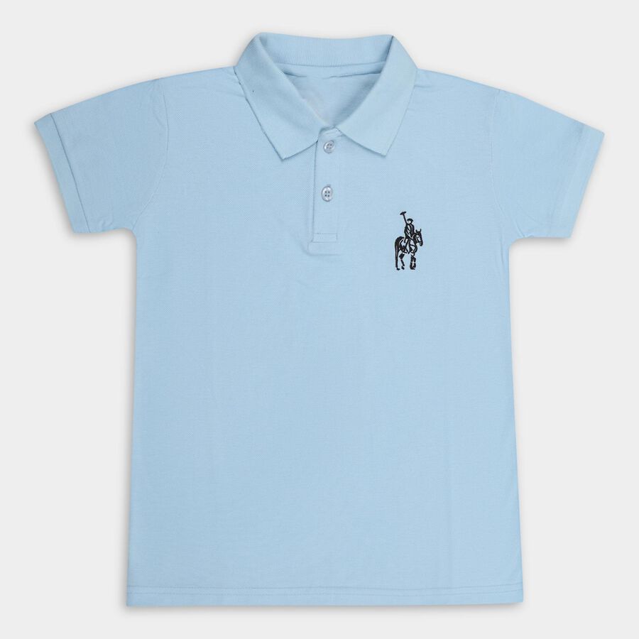 Boys' Half Sleeves T-Shirt , हल्का नीला, large image number null