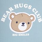 Infants' Sky Blue Cotton Round Neck Printed Baba Suit, Teal Blue, small